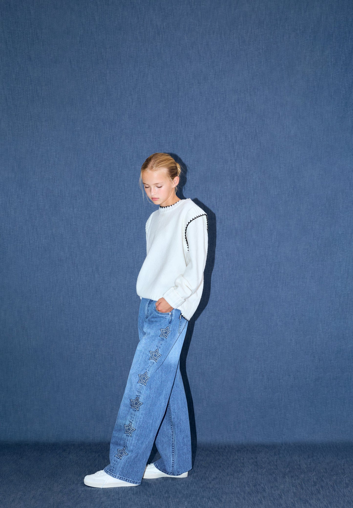 SWEATER DE MALHA EM CONTRASTE