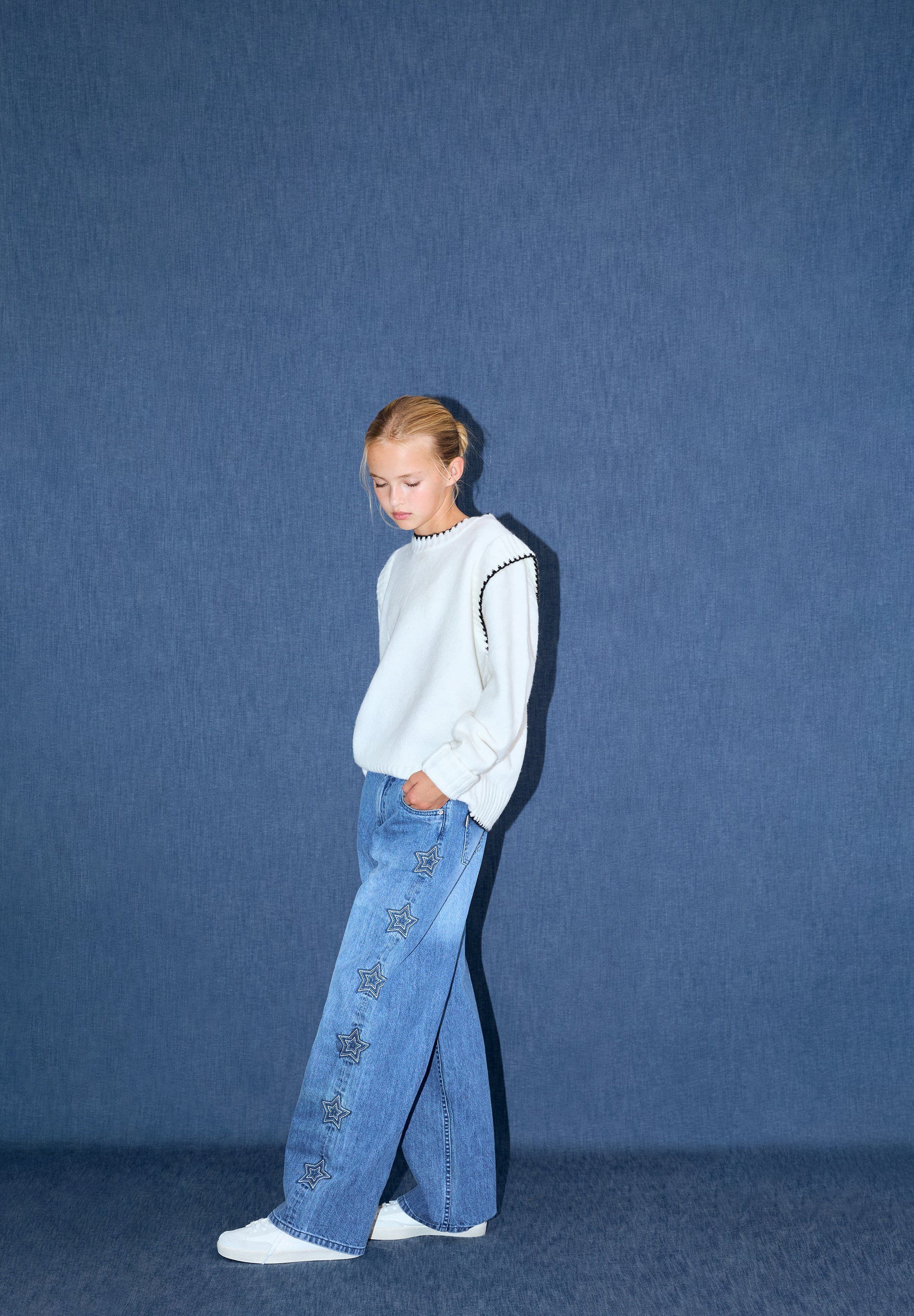 SWEATER DE MALHA EM CONTRASTE