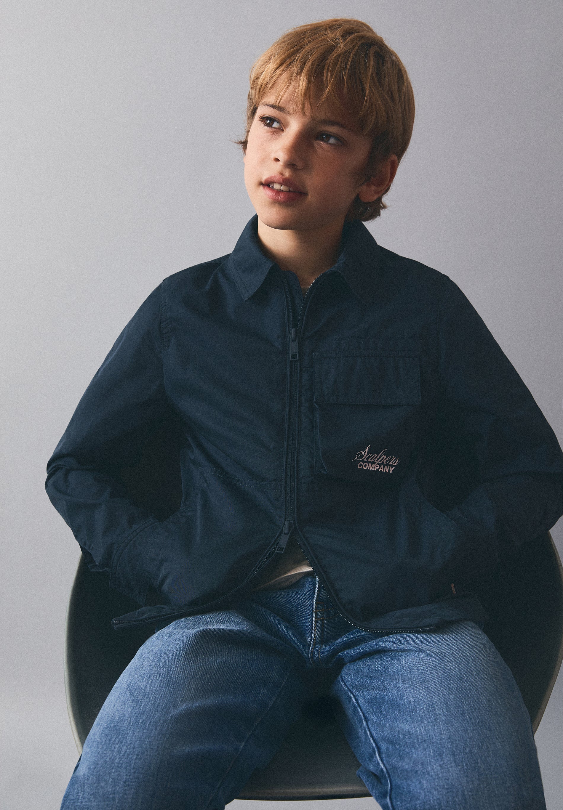 CARDIGAN NAVY COM BOLSO