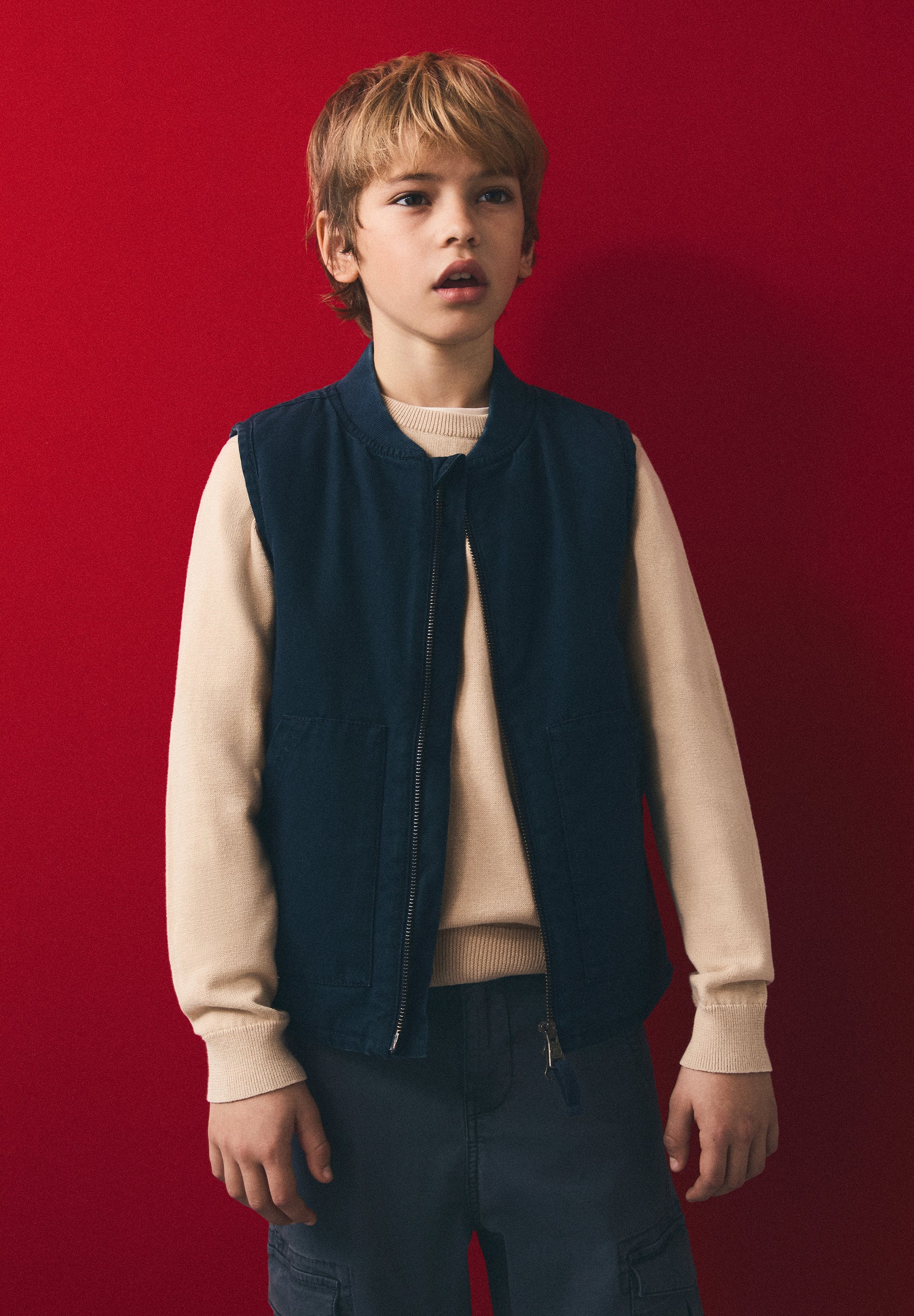 COLETE DENIM COM FECHO DE CORRER