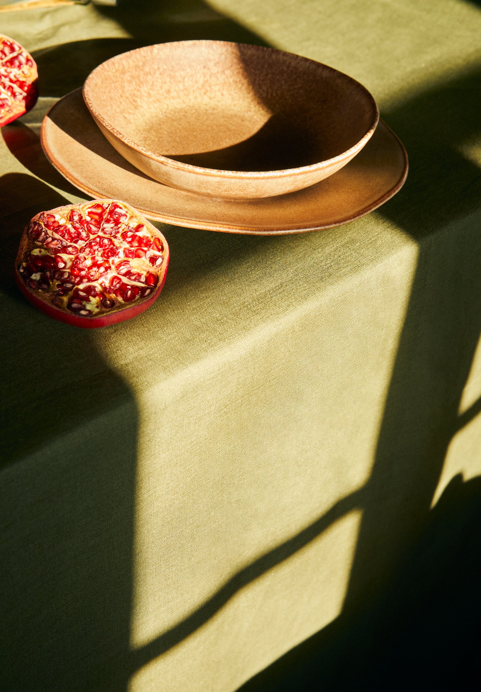 TOALHA DE MESA EM LINHO TINGIDO