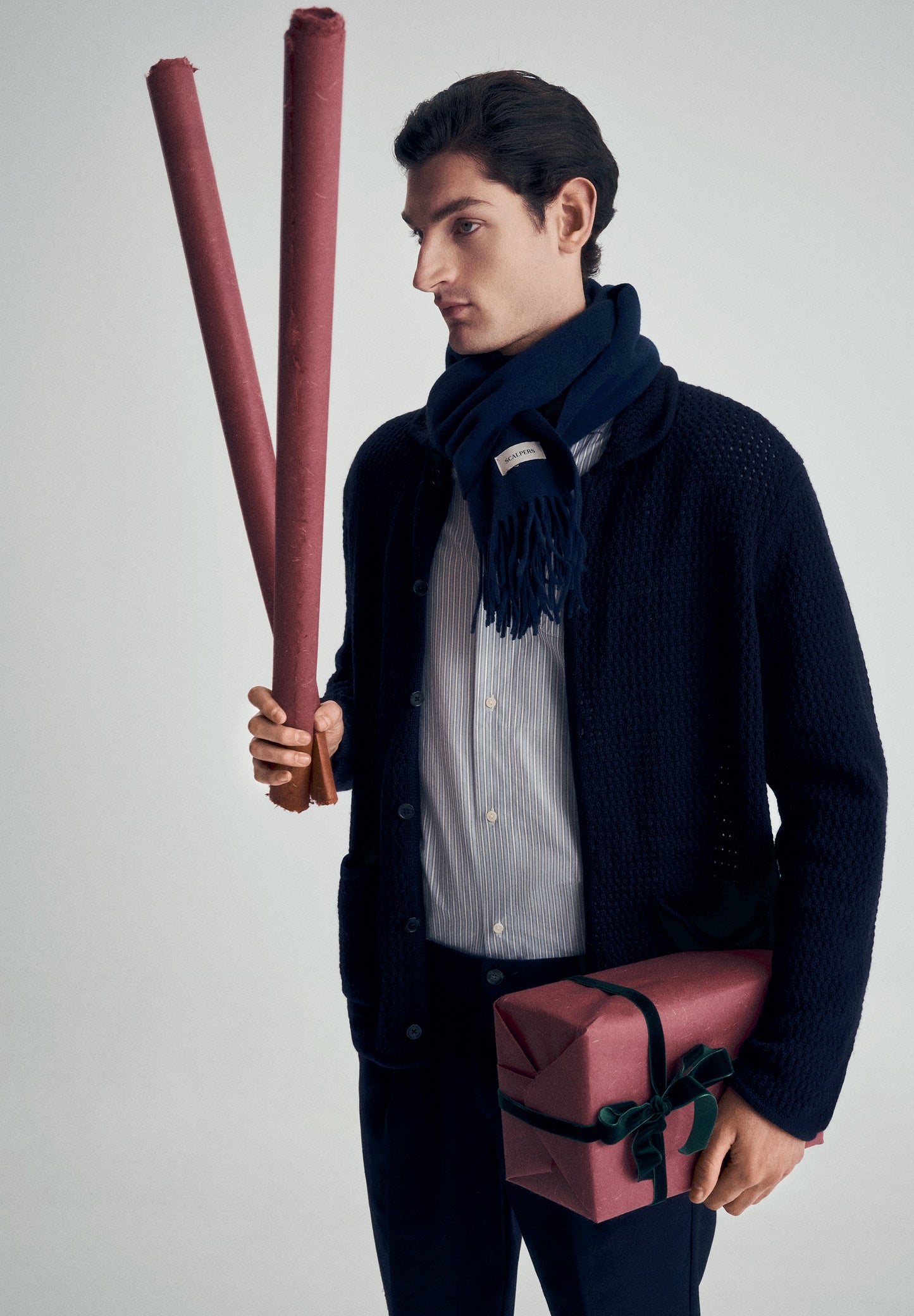 CACHECOL BÁSICO COM FRANJAS DE LÃ