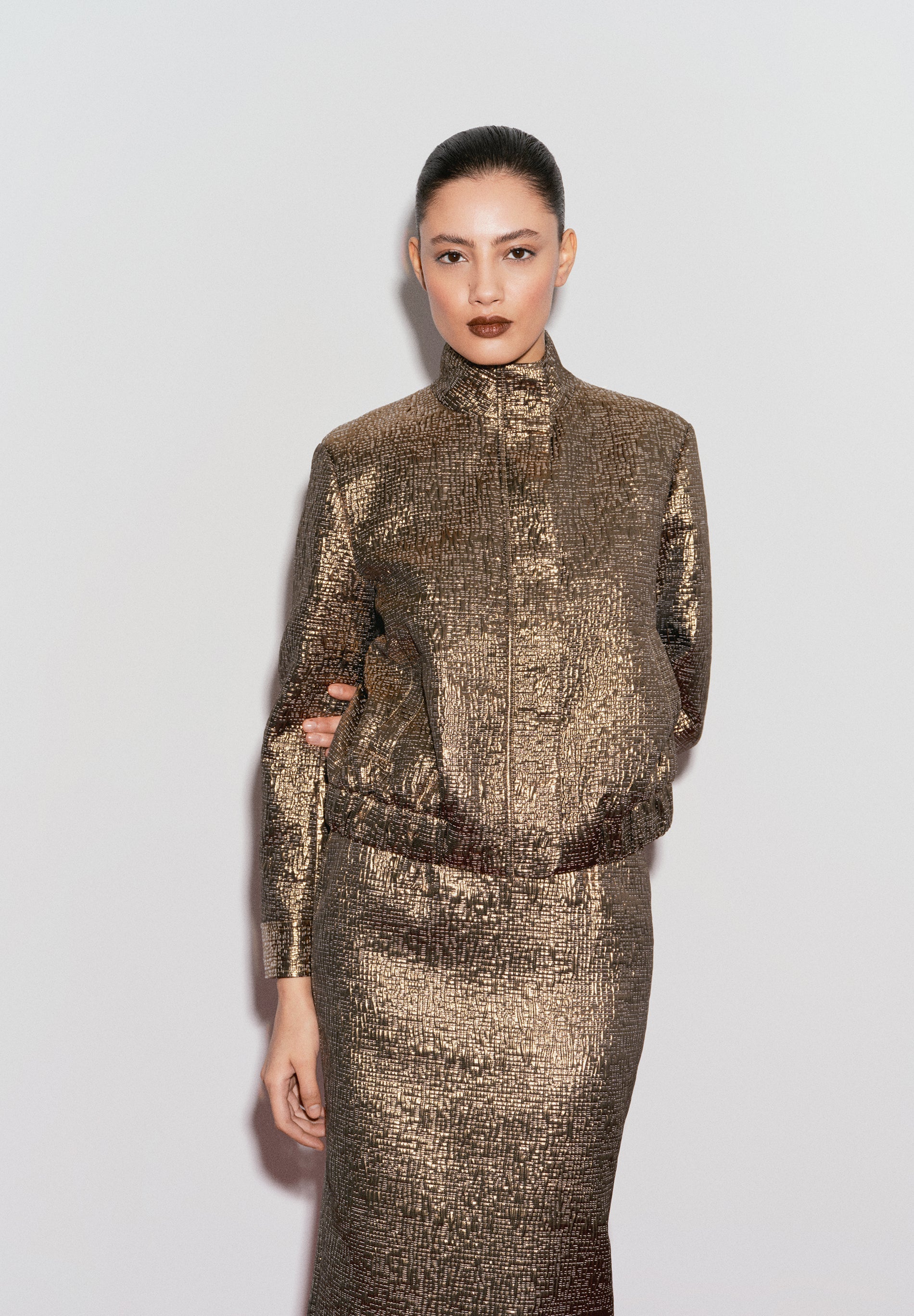 CARDIGAN BOMBER JACQUARD