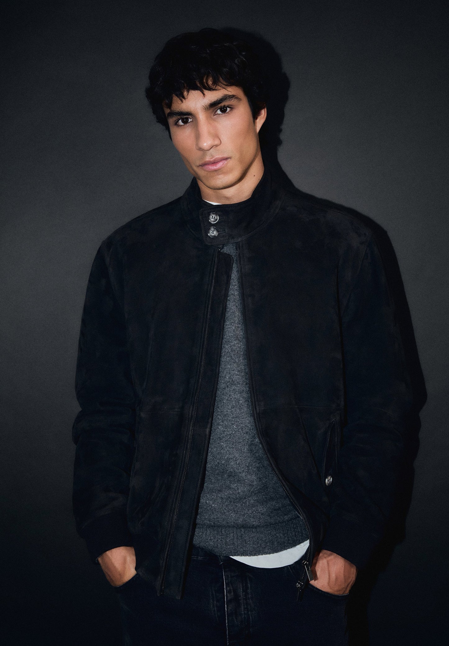 CARDIGAN EM PELE DE CAMURÇA