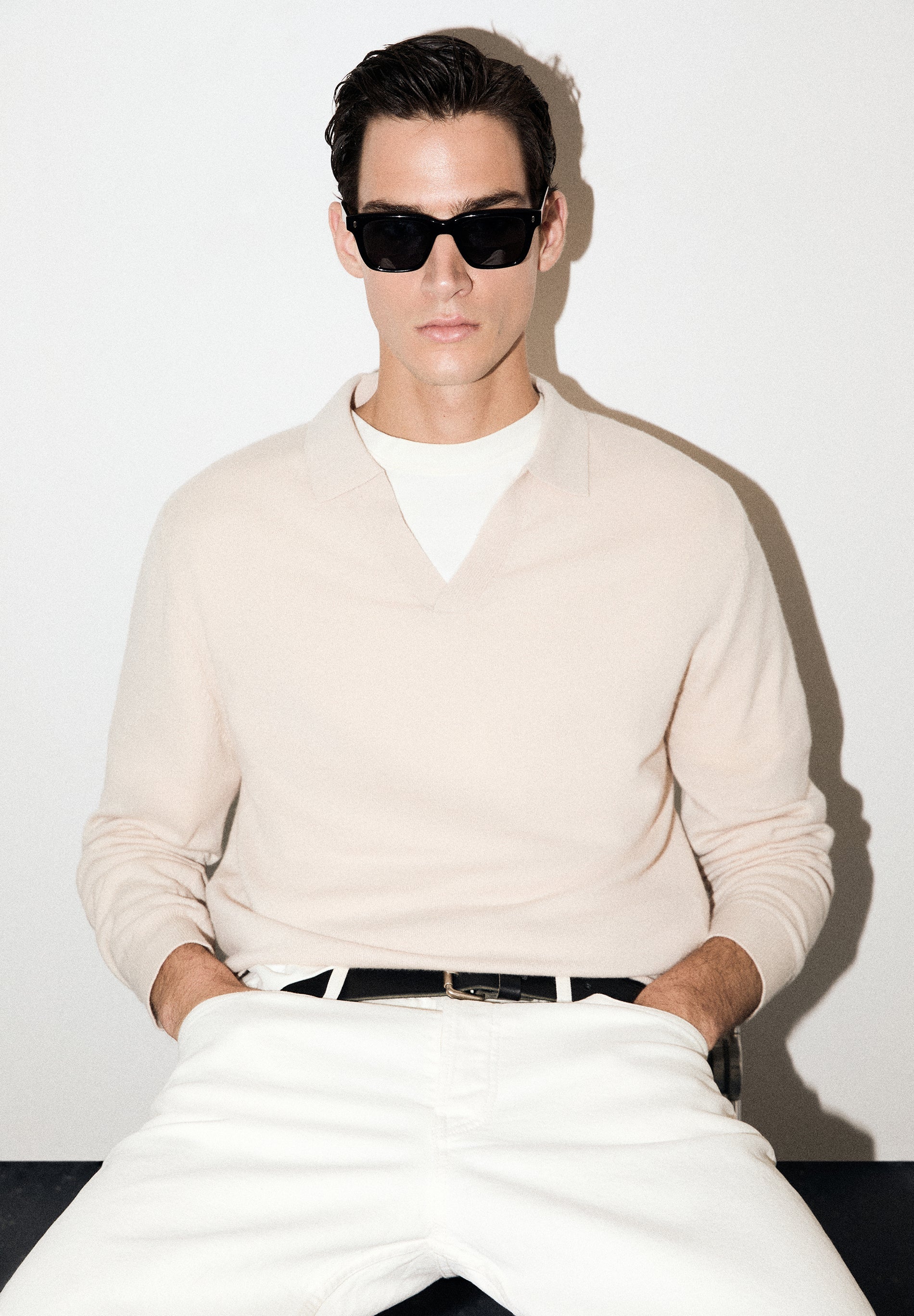 CAMISA POLO EM MALHA DE LÃ