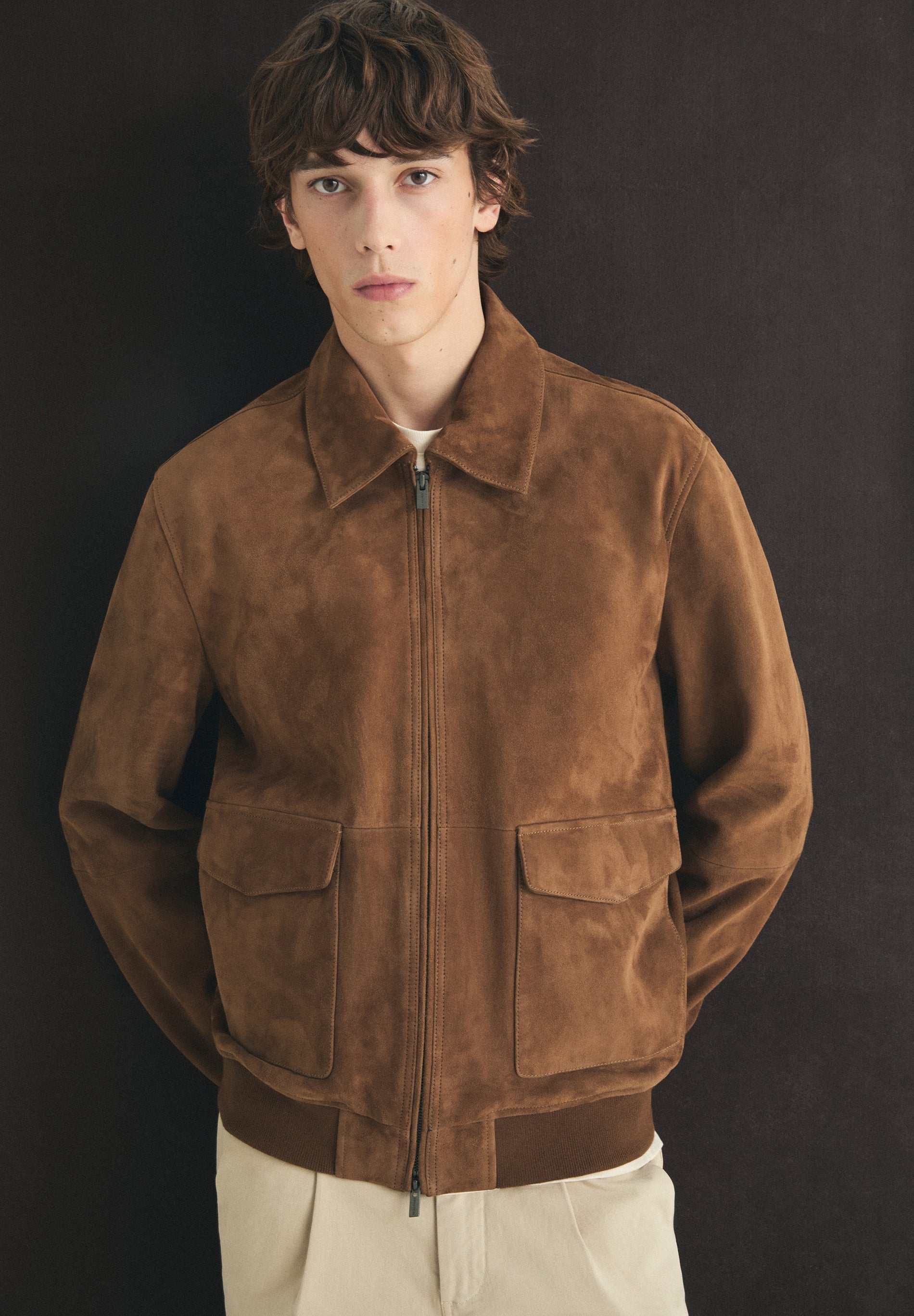 CARDIGAN BOMBER DE CAMURÇA