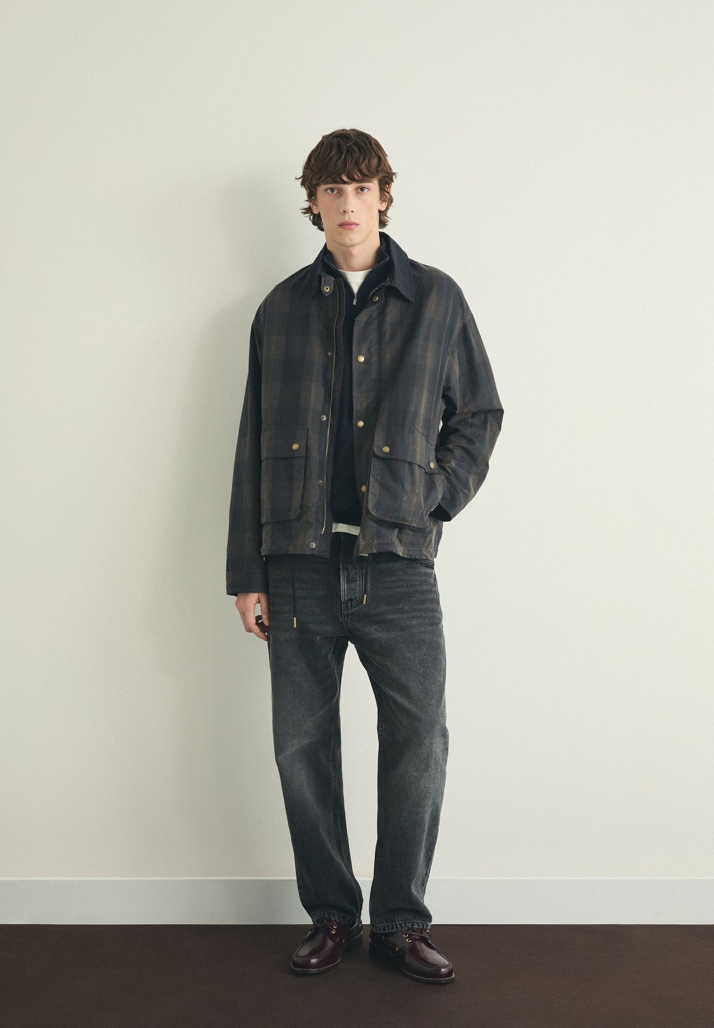 CARDIGAN ENCERADO XADREZ