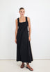 VESTIDO COM FRANJAS E PESPONTO