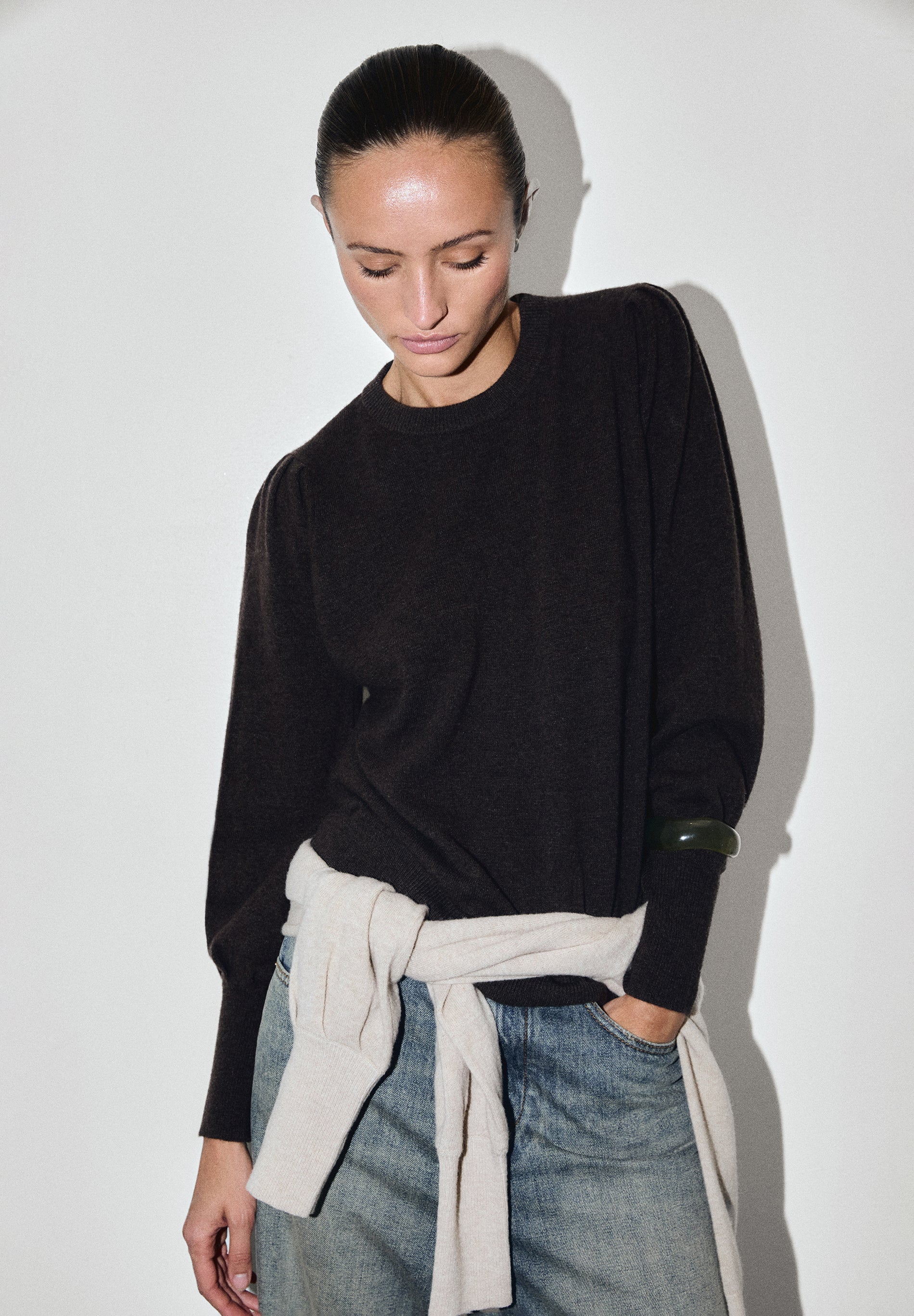 SWEATER COM MANGA ABALONADA