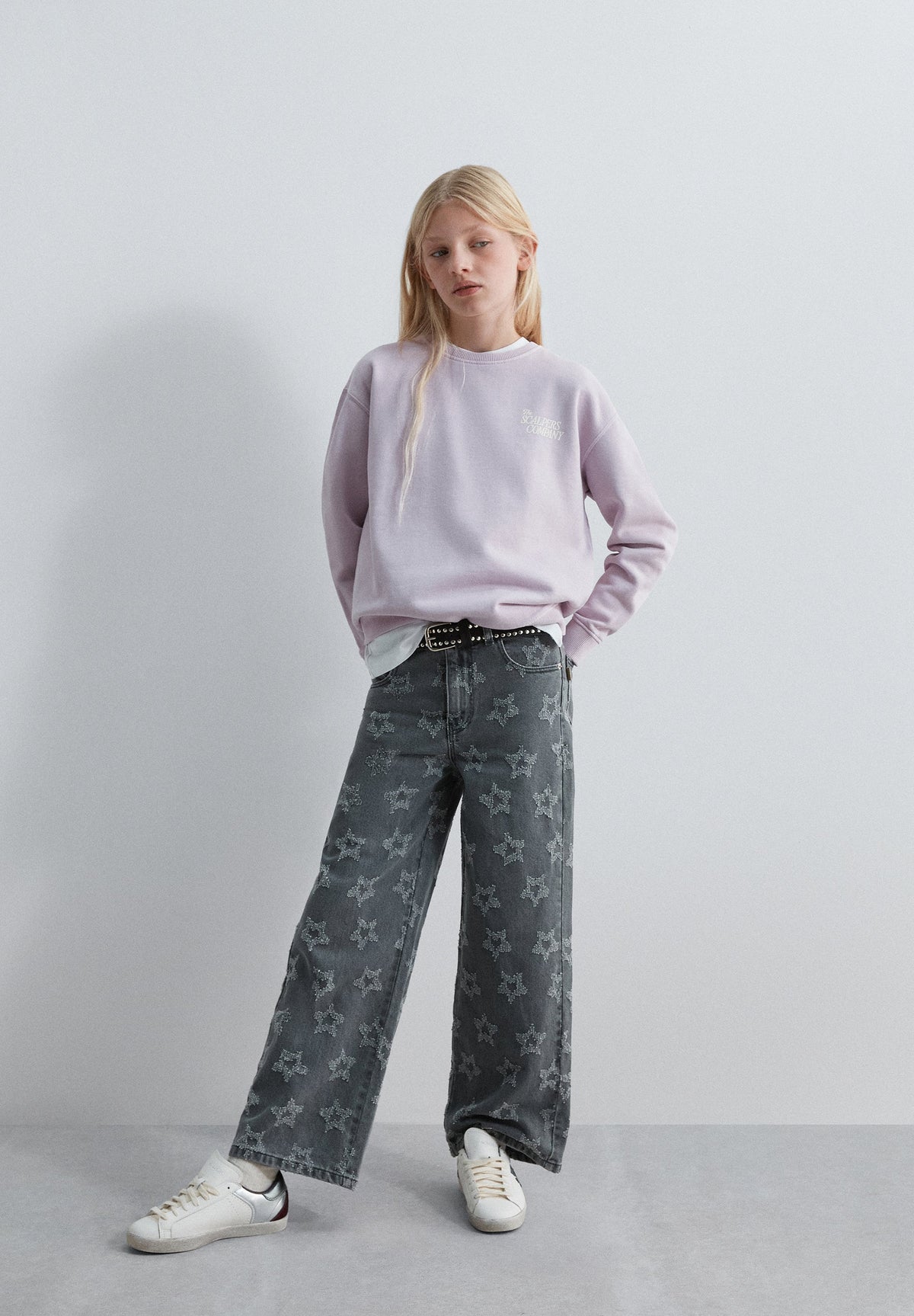 JEANS CULOTTES COM ESTRELAS