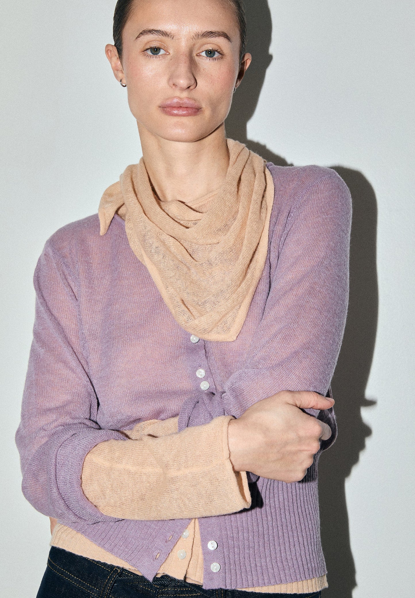 CARDIGAN COM LAÇO NA GOLA