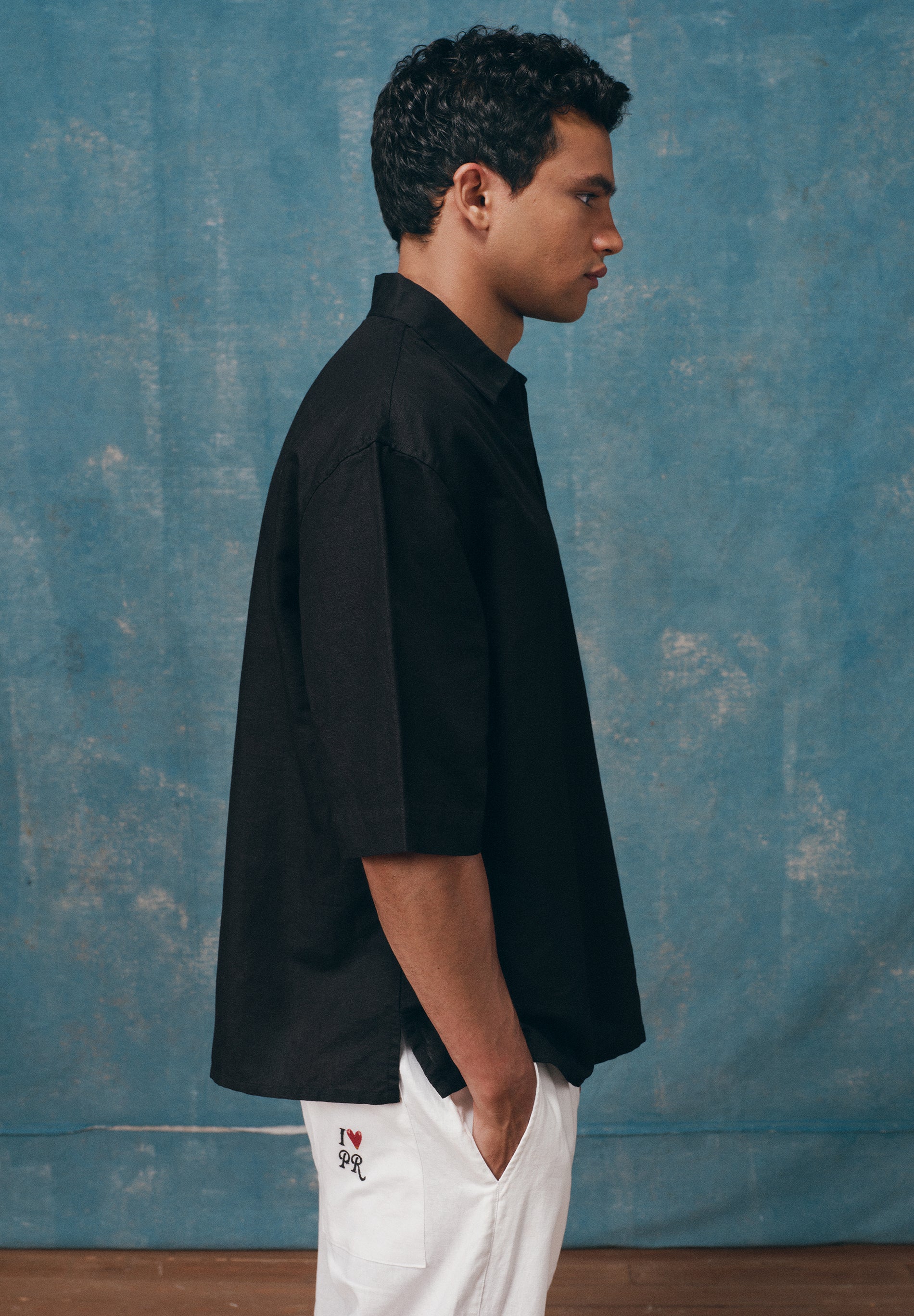 CAMISA POLO EM ALGODÃO E LINHO