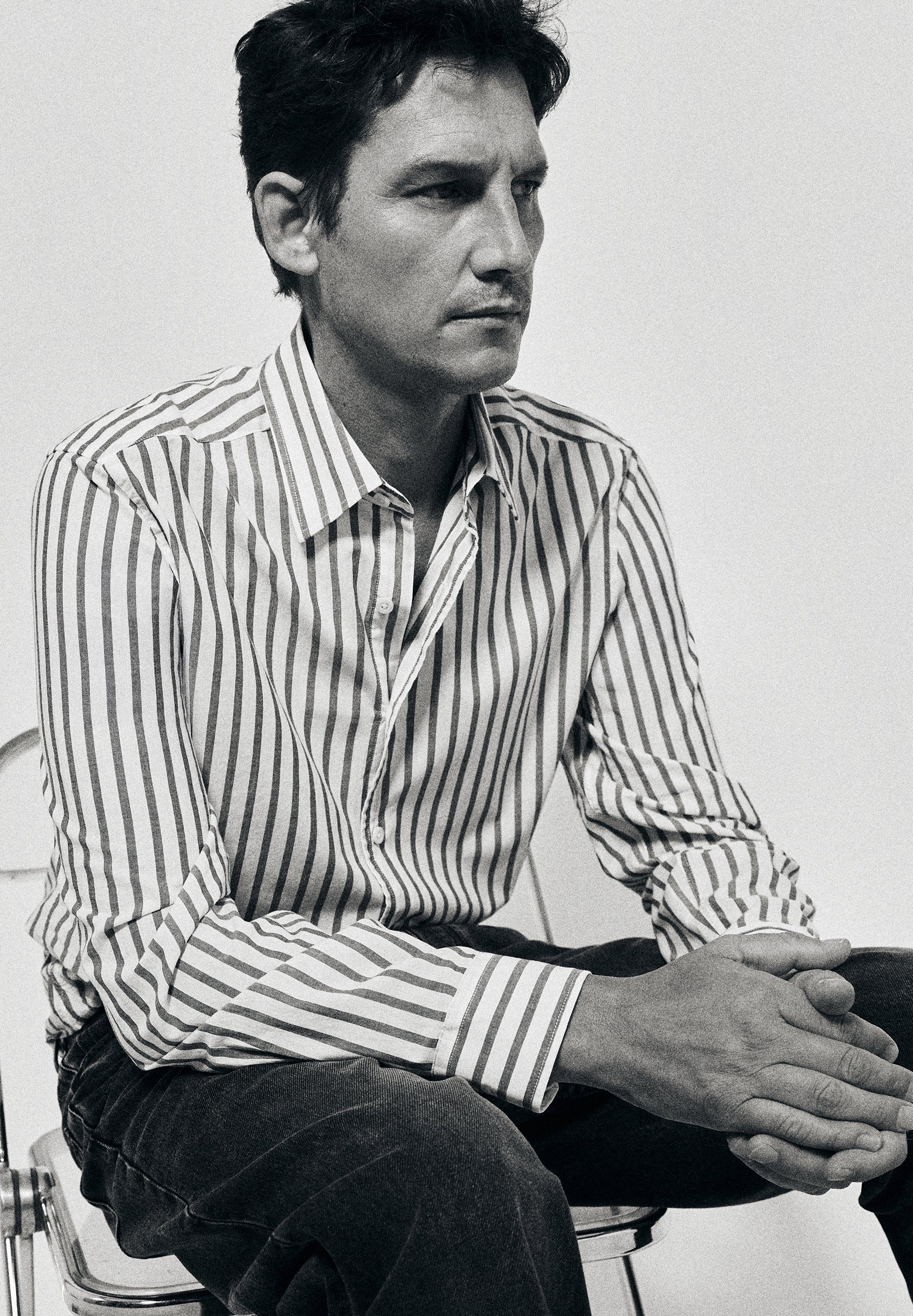 CAMISA ÀS RISCAS ALGODÃO REGULAR FIT