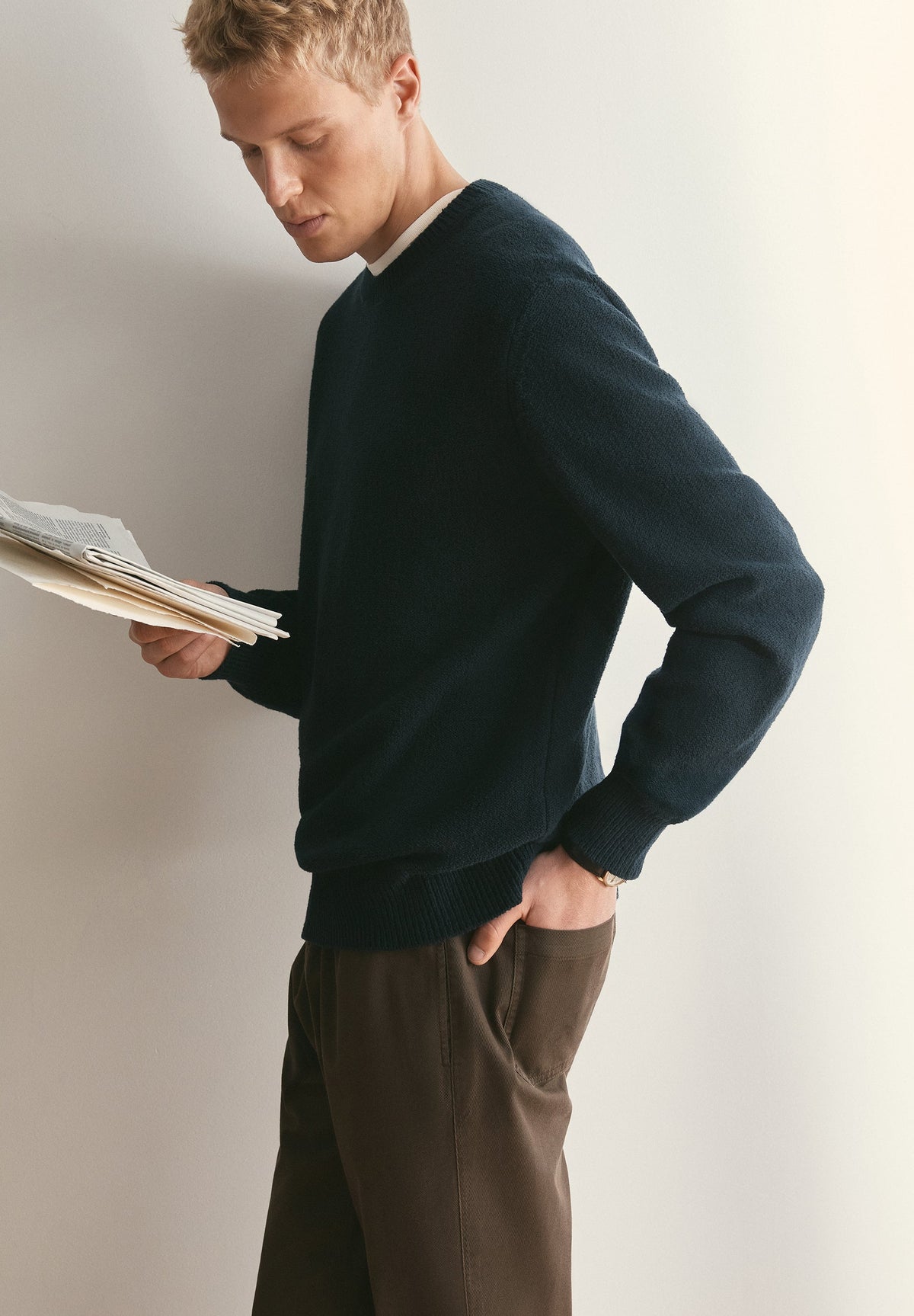 SWEATER TEXTURIZADA EM ALGODÃO