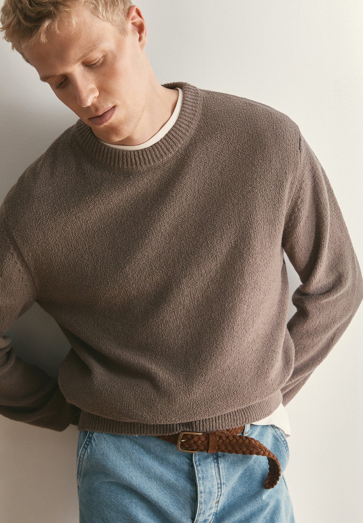 SWEATER TEXTURIZADA EM ALGODÃO