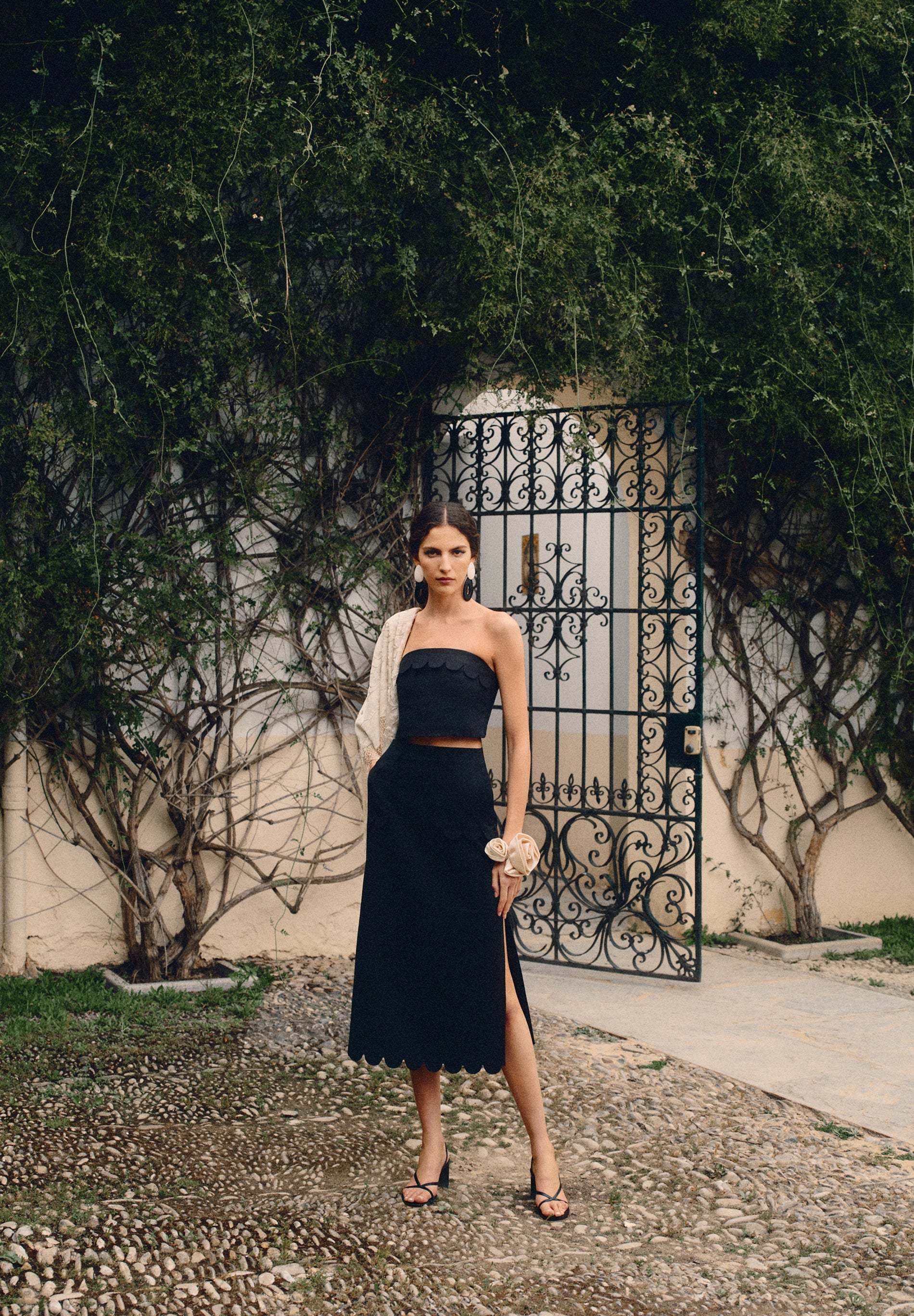 SCLINEN PLAIN MIDI SKIRT