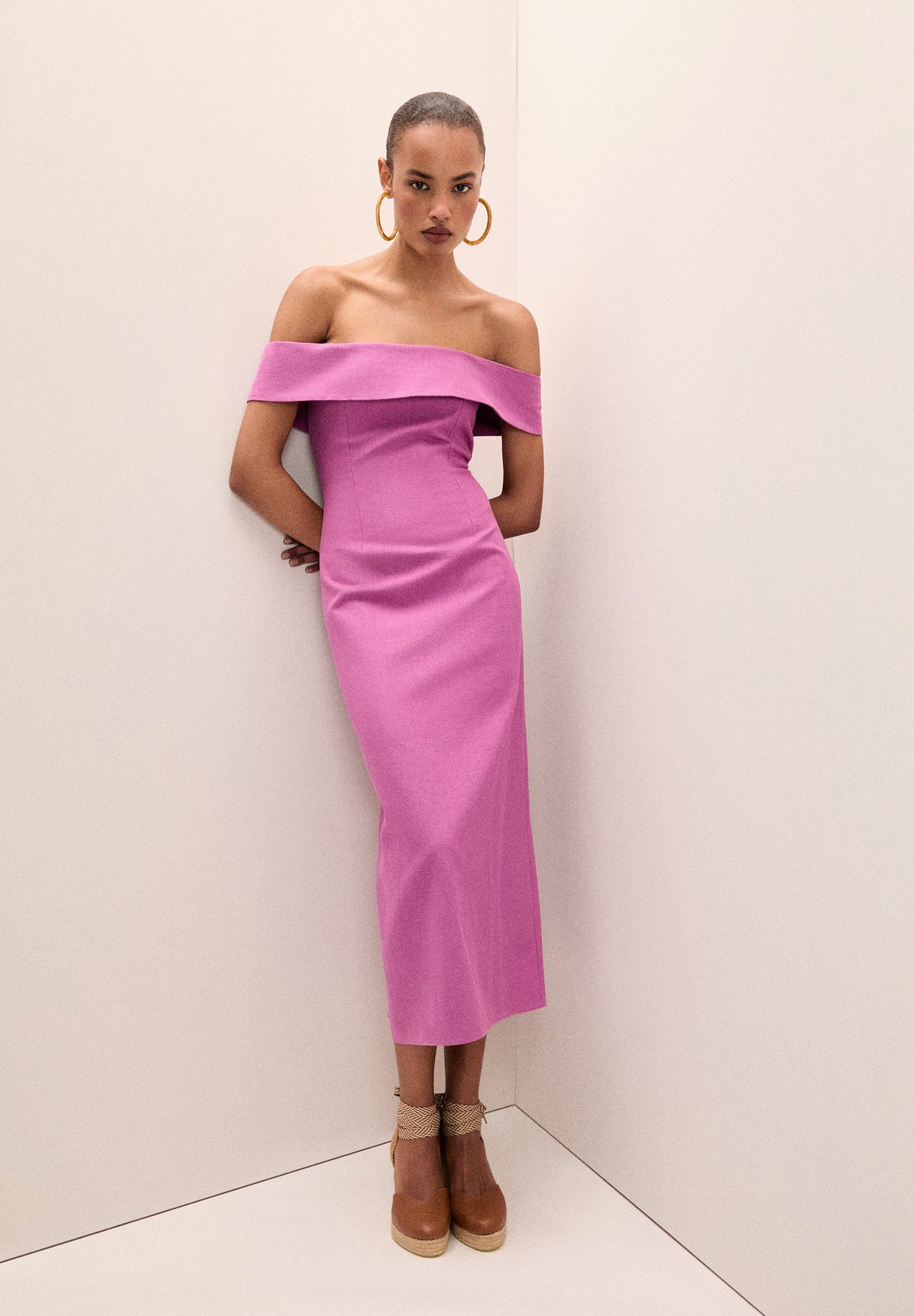 SCSTRAPLESSLINEN  DRESS