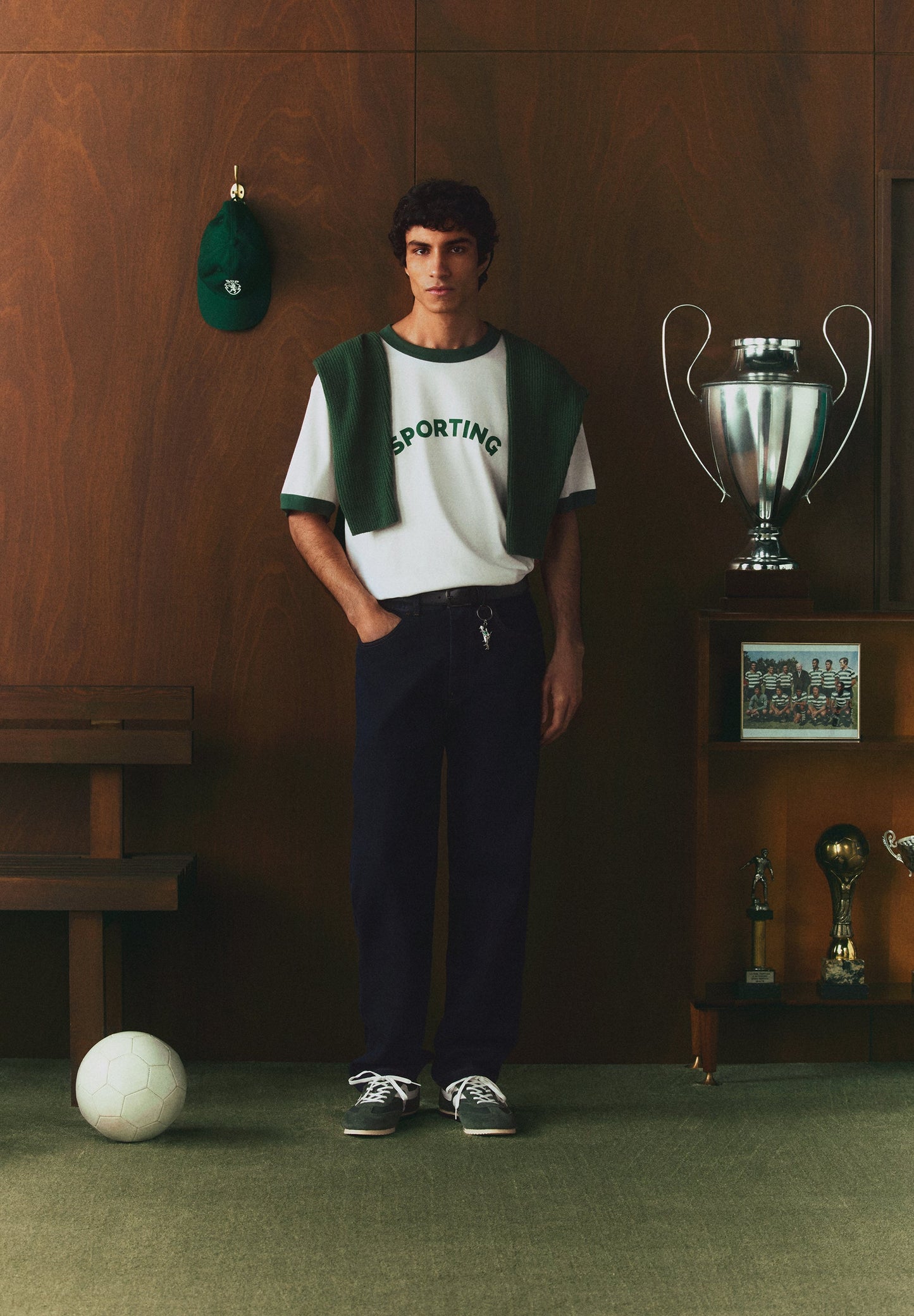 JEANS CROPPED FIT SCALPERS X SPORTING CP