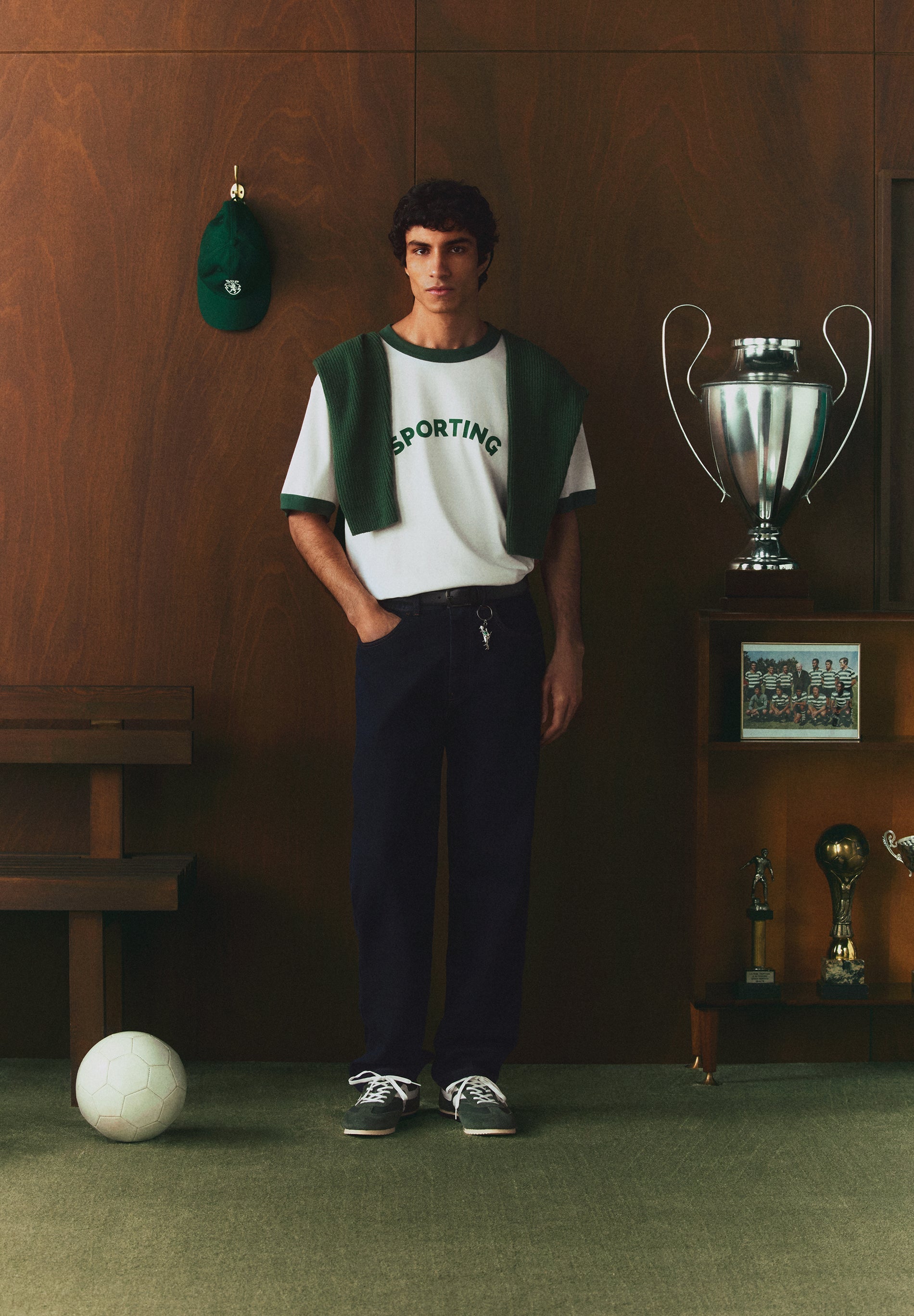 JEANS CROPPED FIT SCALPERS X SPORTING CP