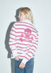 SWEATSHIRT COM MEIO FECHO ÀS RISCAS