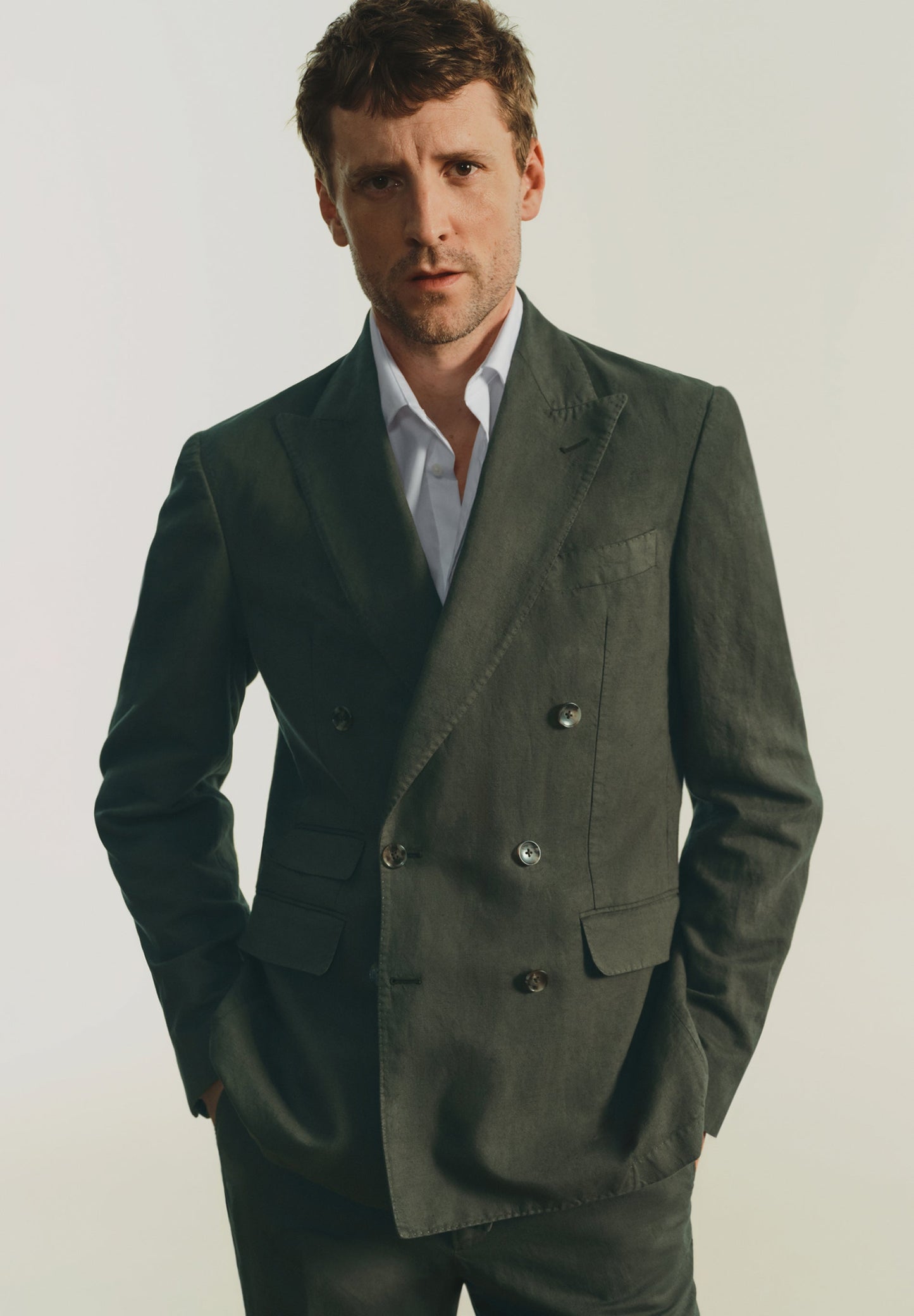 BLAZER CRUZADO DE FATO EM LINHO