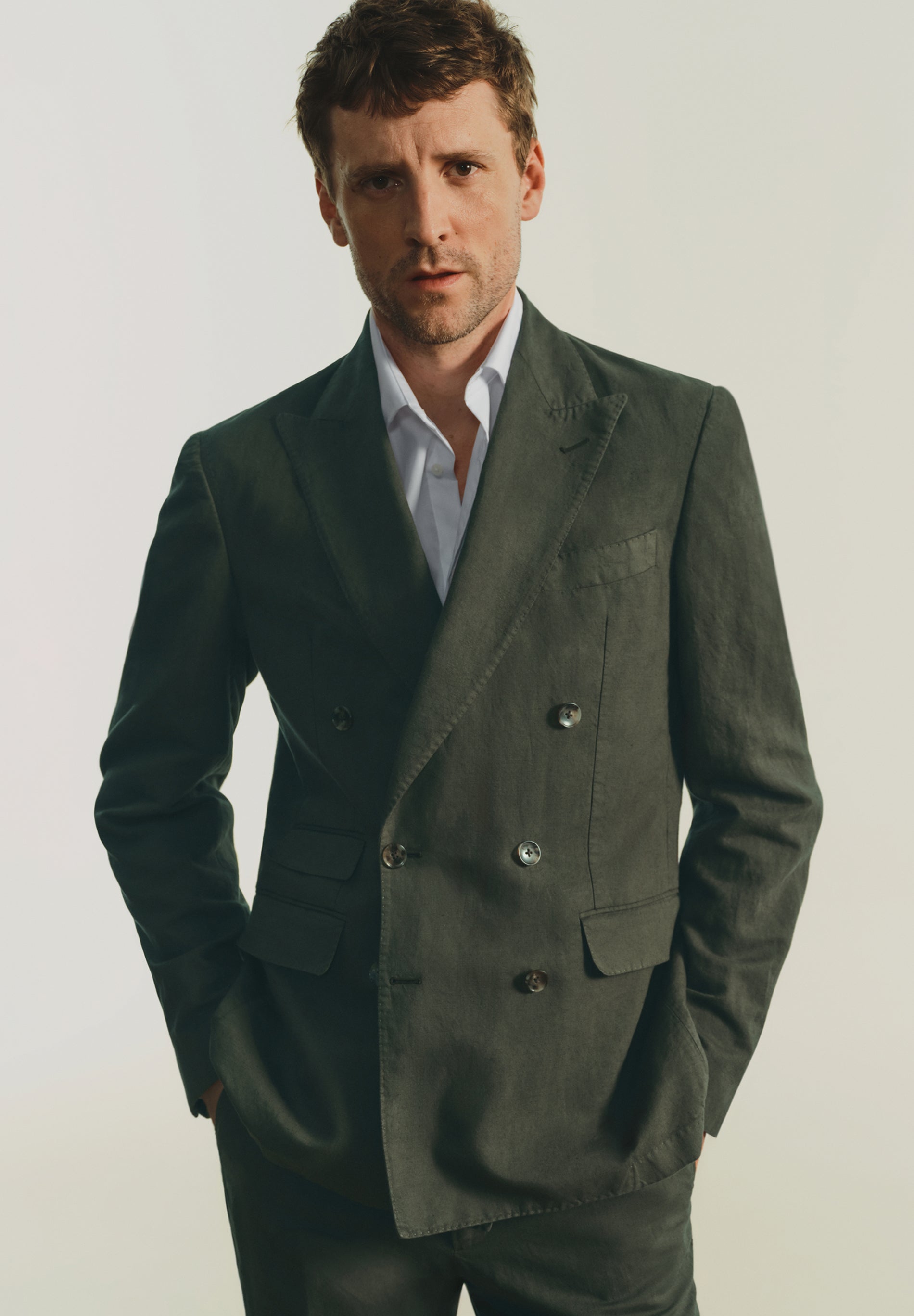 BLAZER CRUZADO DE FATO EM LINHO