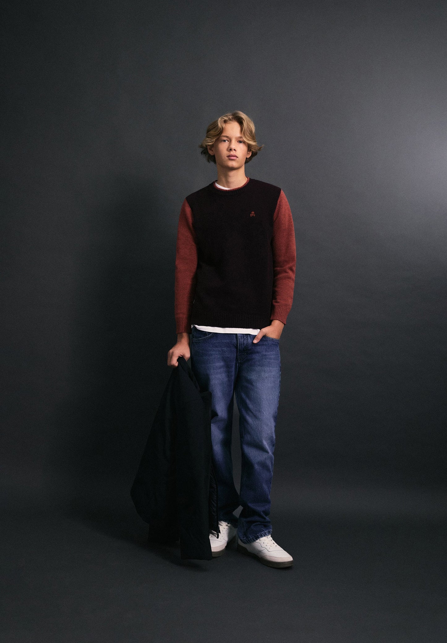 SWEATER DE MALHA EM CONTRASTE