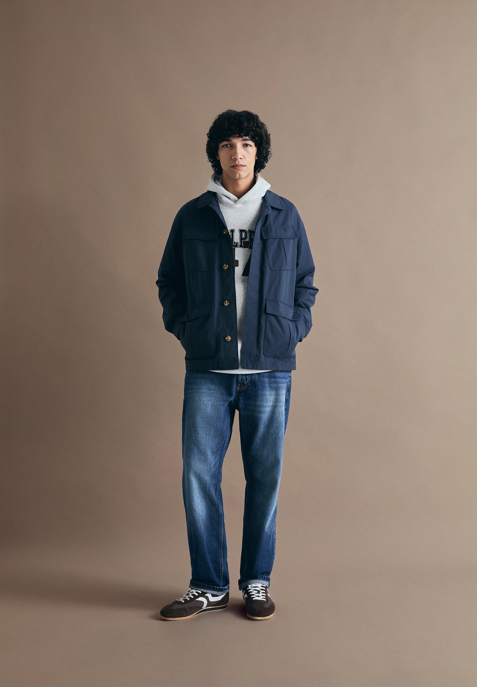 CARDIGAN MILITAR AZUL-MARINHO