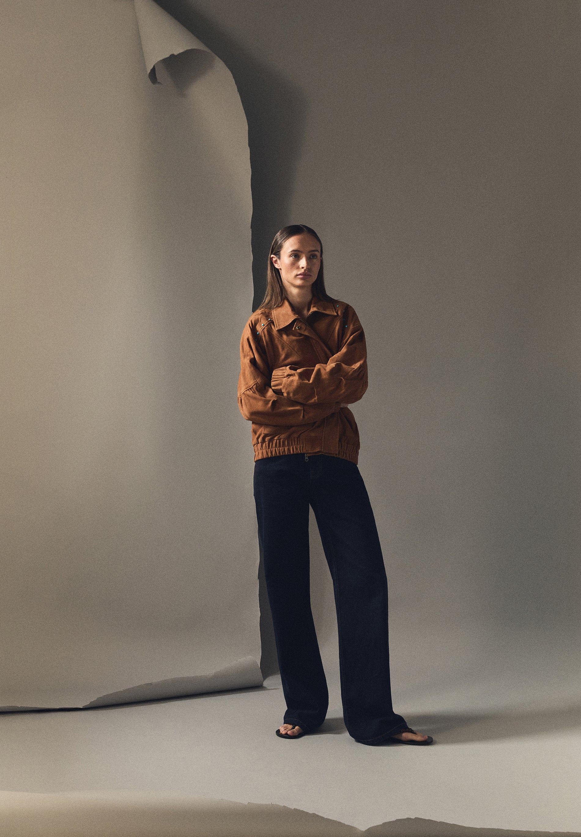 CARDIGAN BOMBER CAMURÇA TACHAS