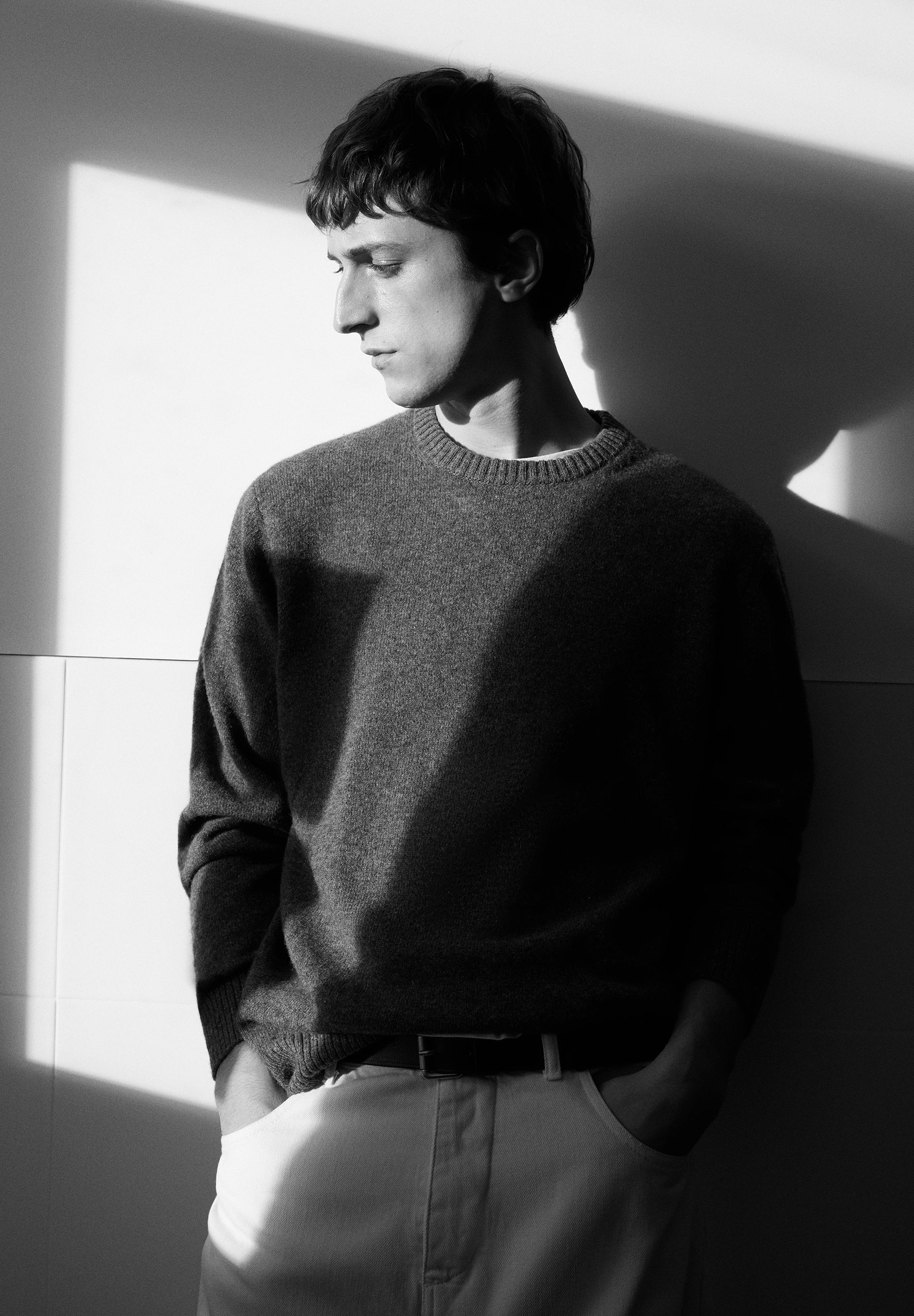 SWEATER DE LÃ COM EFEITO ESCOVADO