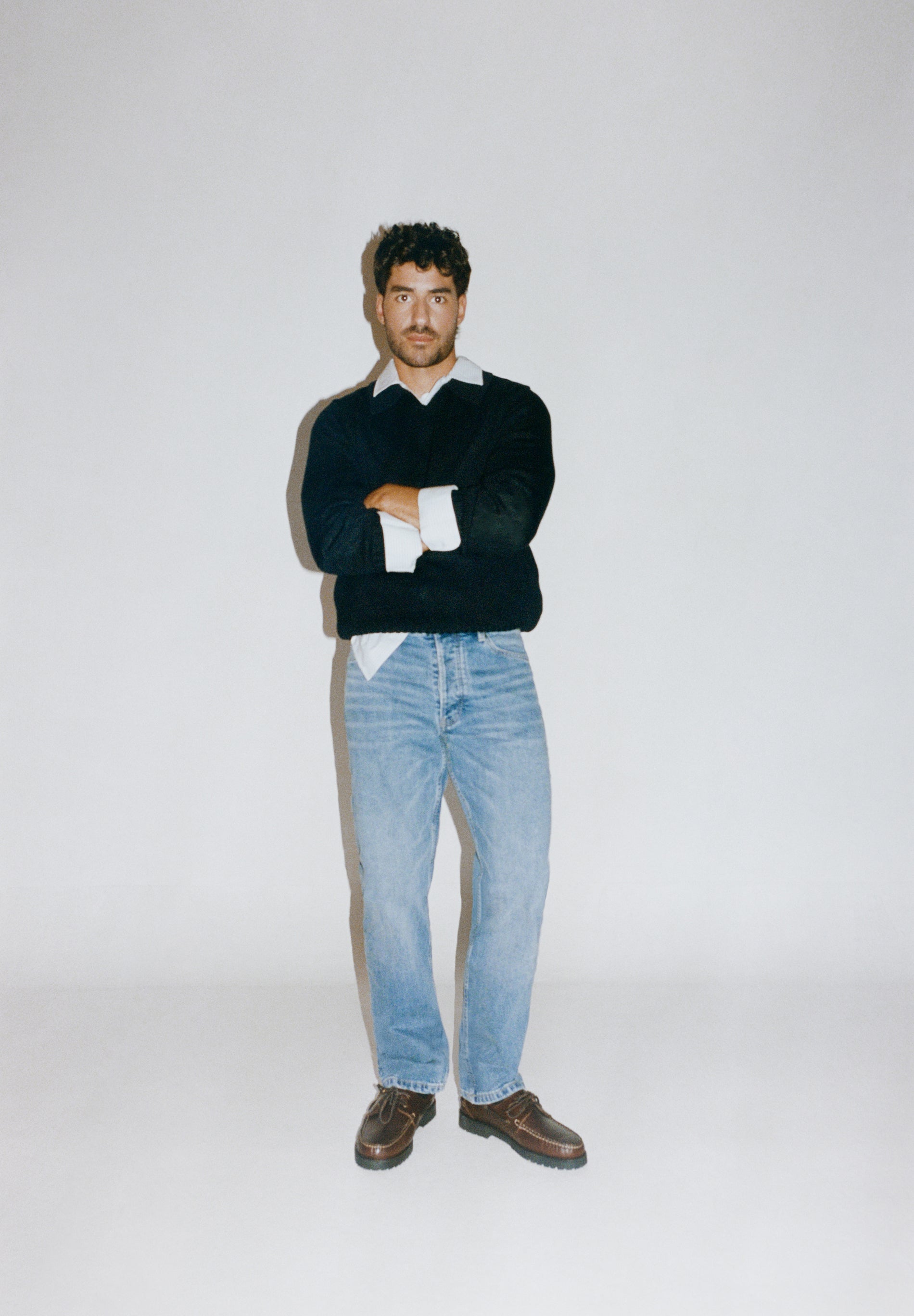 SWEATER CAMISA POLO EM MALHA DE ALGODÃO