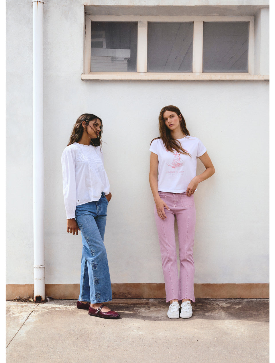 SCWIDE EMB LEG JEANS GIRLS