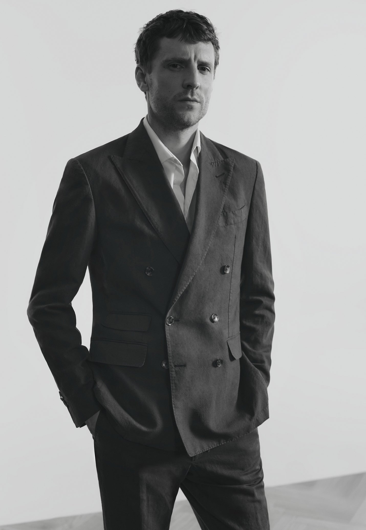 BLAZER CRUZADO DE FATO EM LINHO