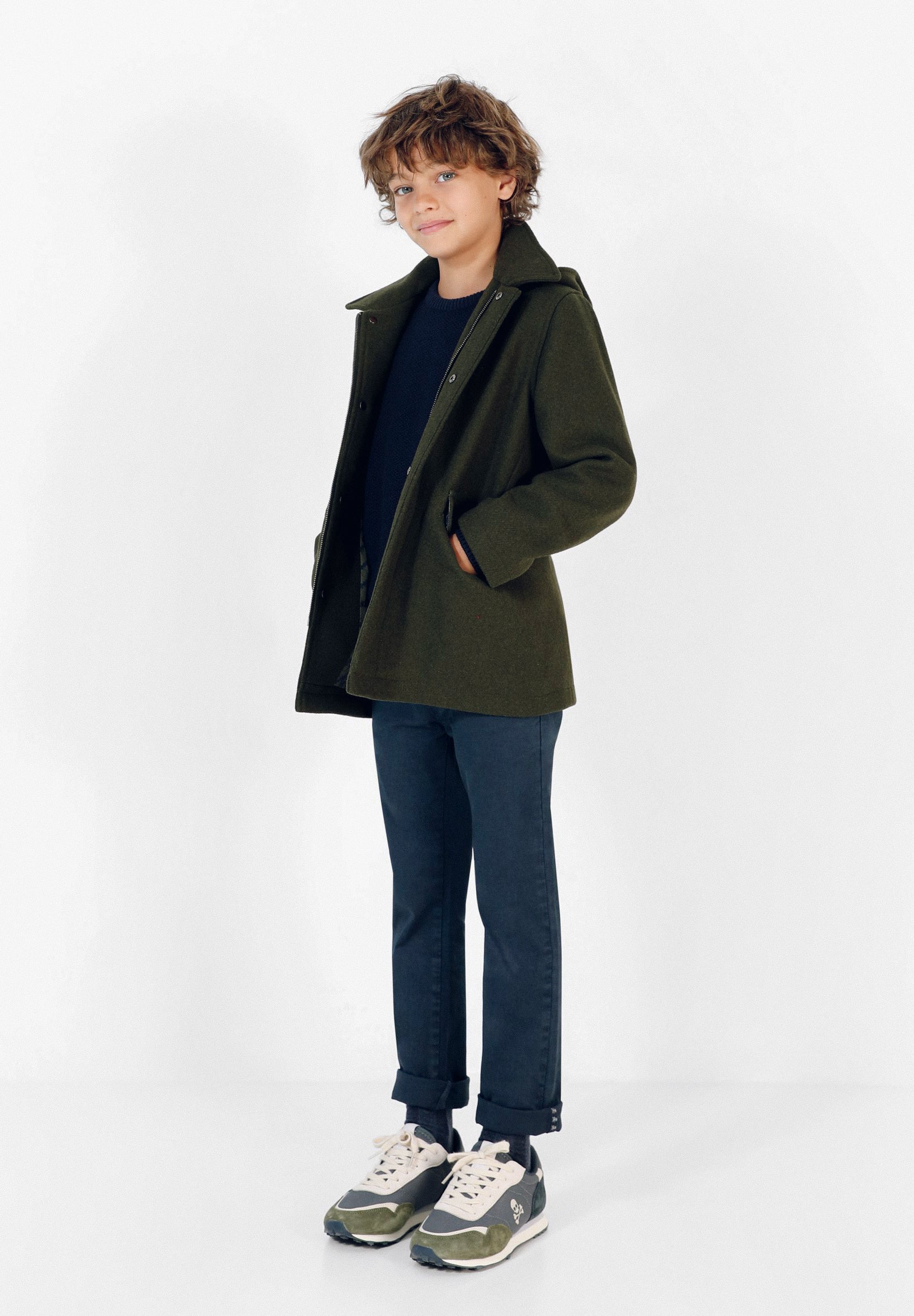 MANTEAU CAPUCHE TISSU DE LAINE